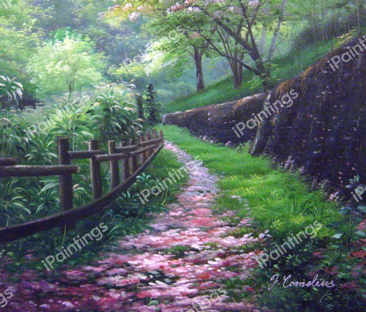 An Inviting Spring Path. The painting by Our Originals