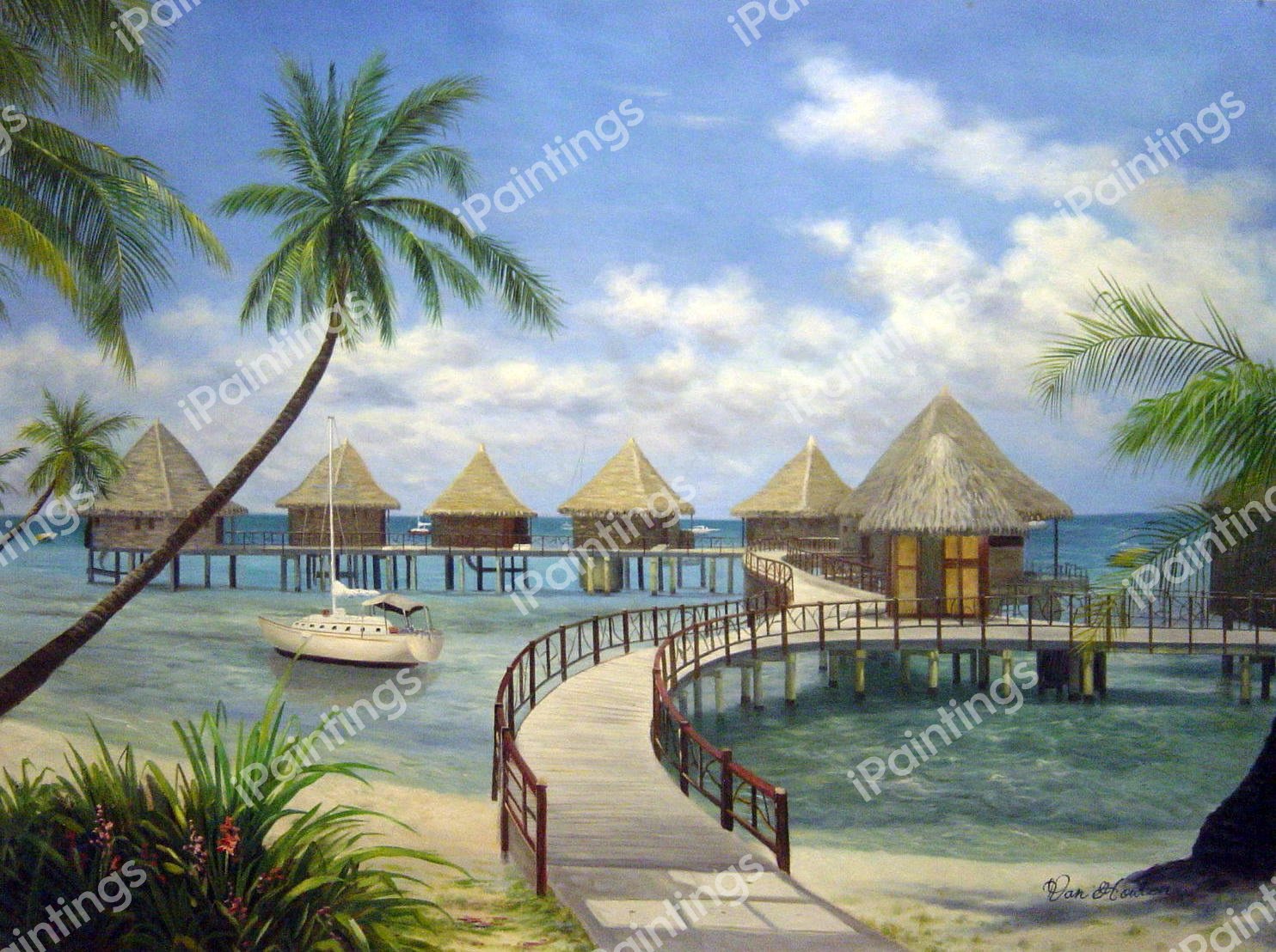 An Island In The Sun. The painting by Our Originals