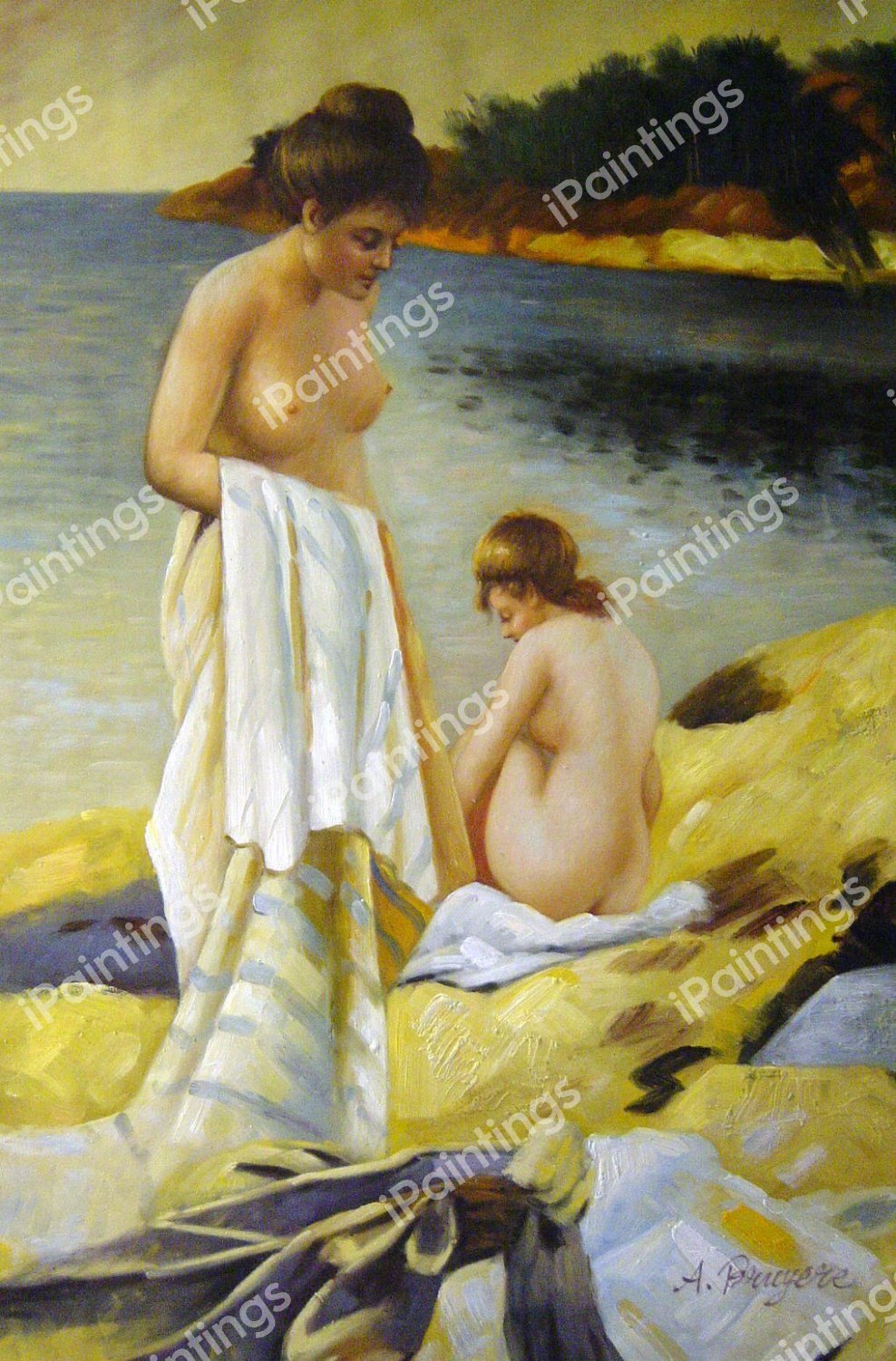 Les Baigneuses. The painting by Anders Zorn