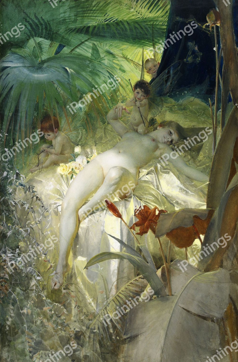Love Nymph. The painting by Anders Zorn