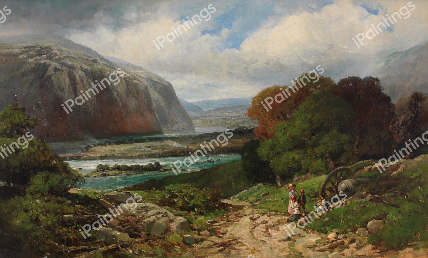 Near Harper's Ferry. The painting by Andrew W. Melrose