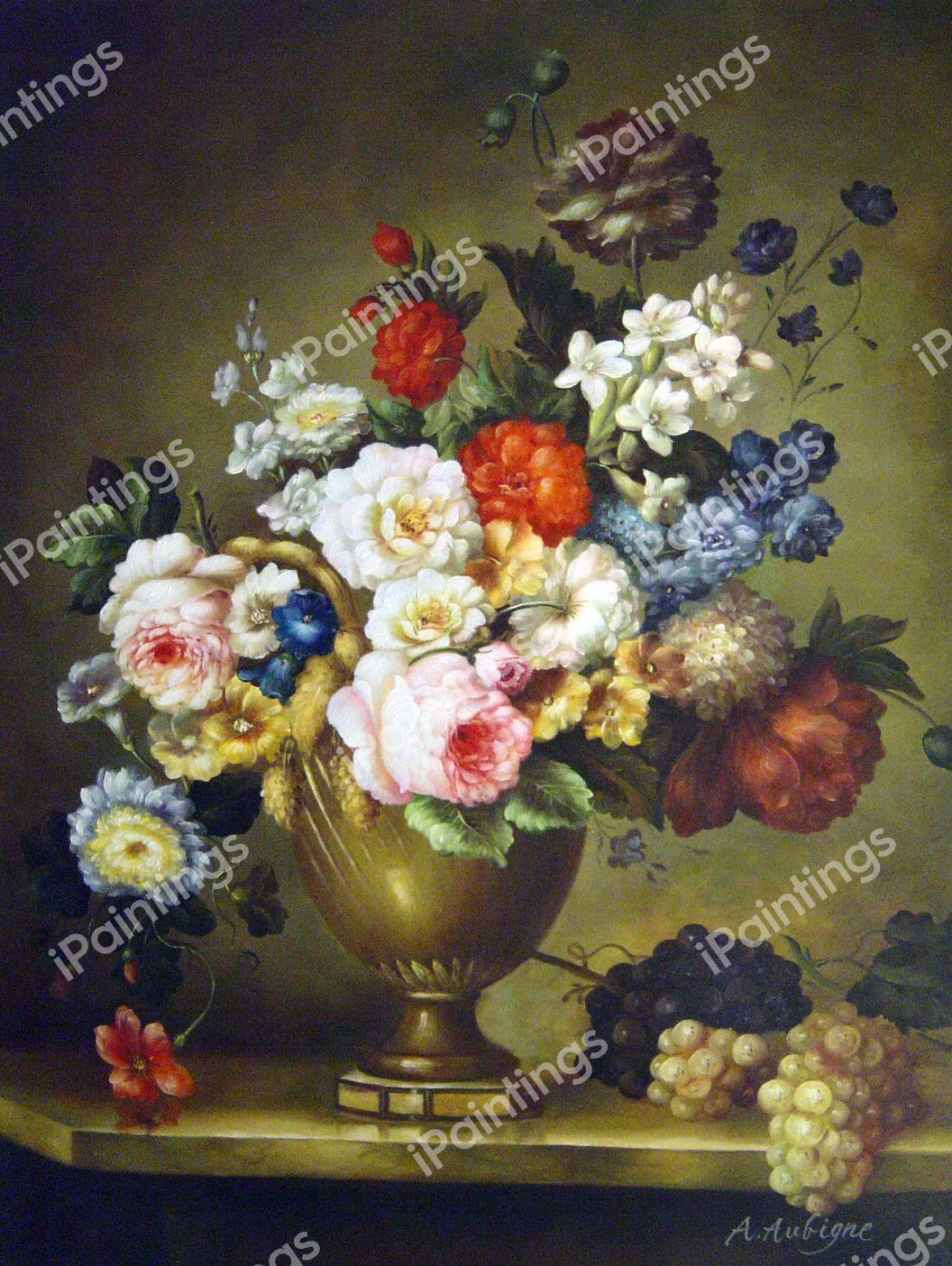 Flowers And Fruits. The painting by Anne Vallayer-Coster