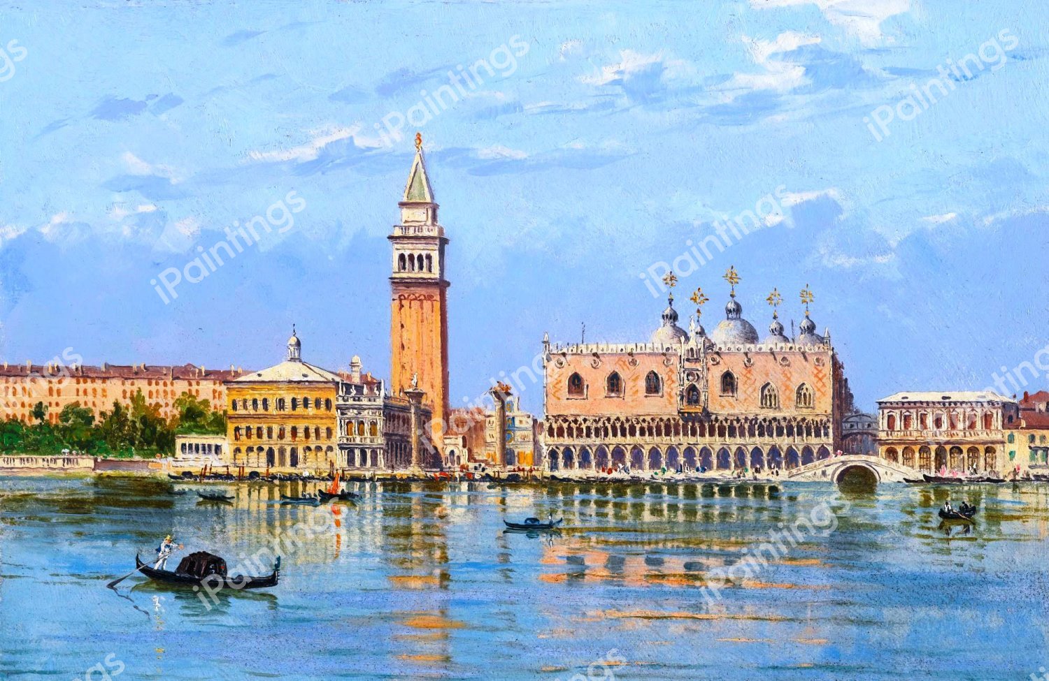 By the Molo, Venice. The painting by Antonietta Brandeis