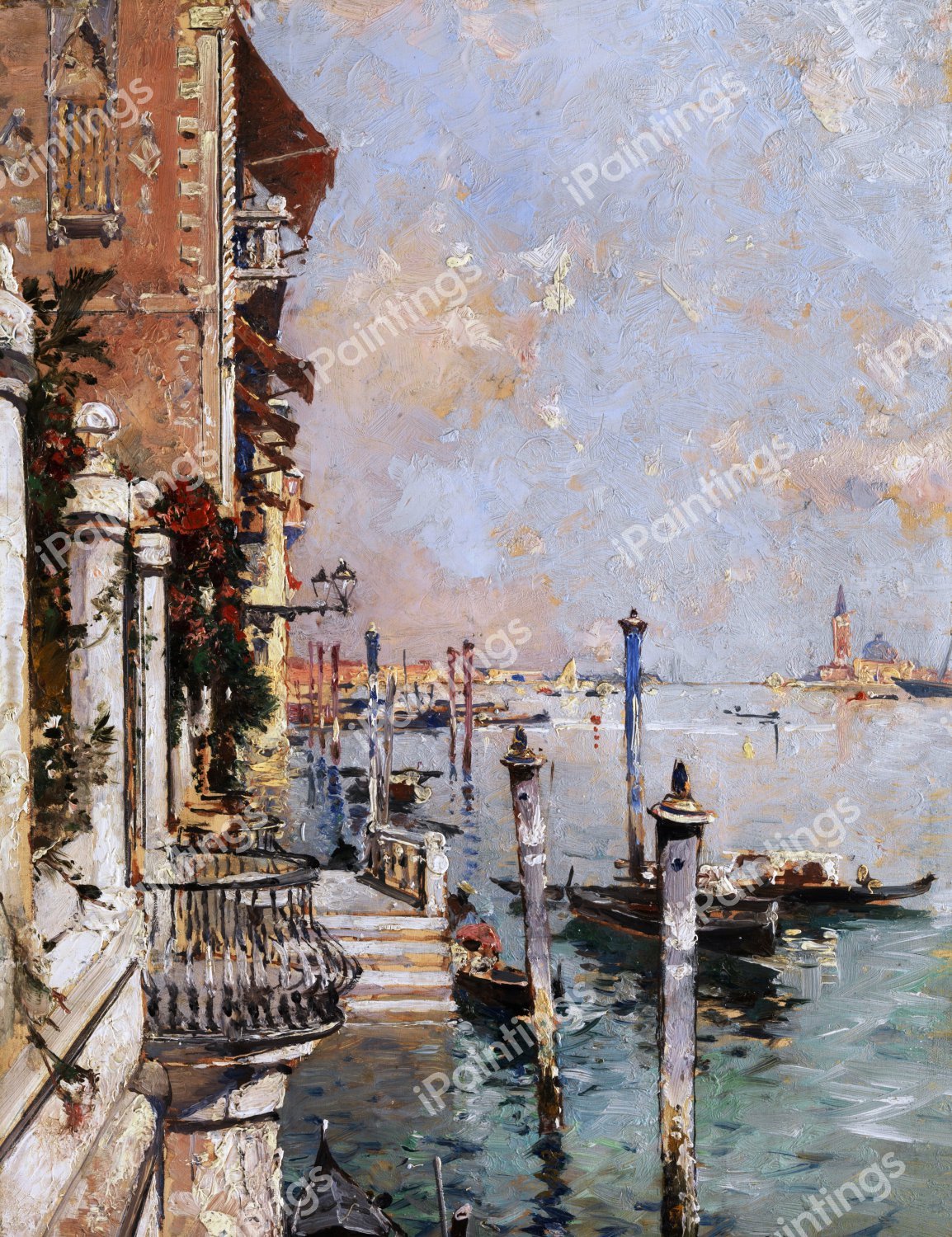 Canal Grande. The painting by Antonietta Brandeis