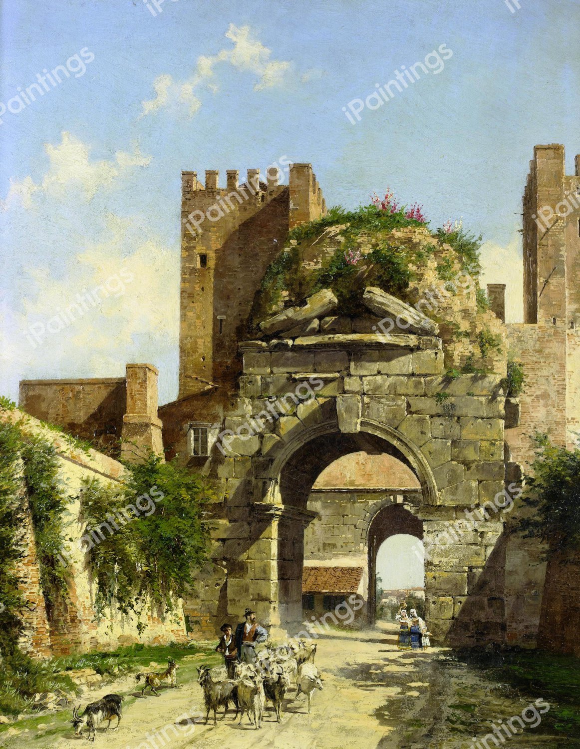 L'Arco di Druso, Rome. The painting by Antonietta Brandeis