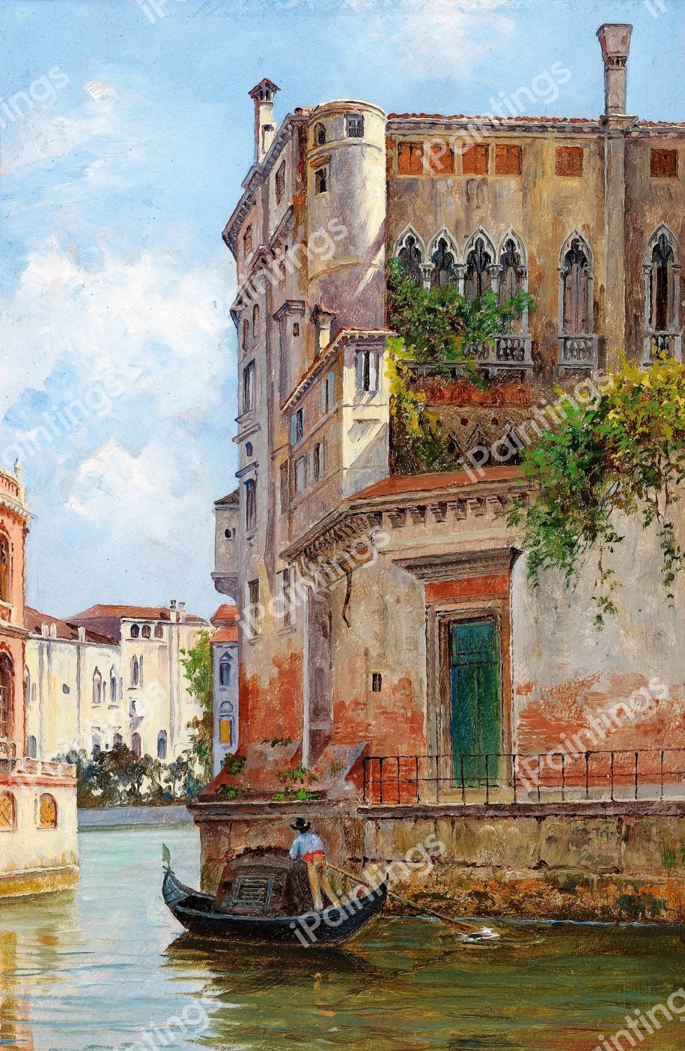 Palazzo Contarini, Venice. The painting by Antonietta Brandeis