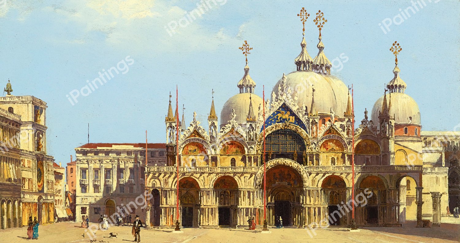 St. Mark's Square, Venice. The painting by Antonietta Brandeis