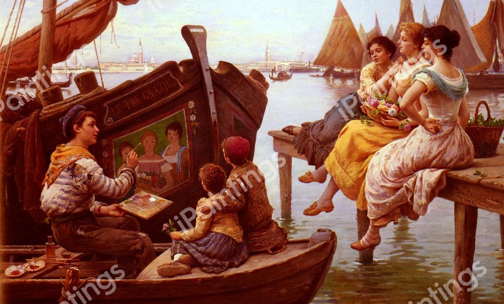 The Three Graces. The painting by Antonio Ermolao Paoletti