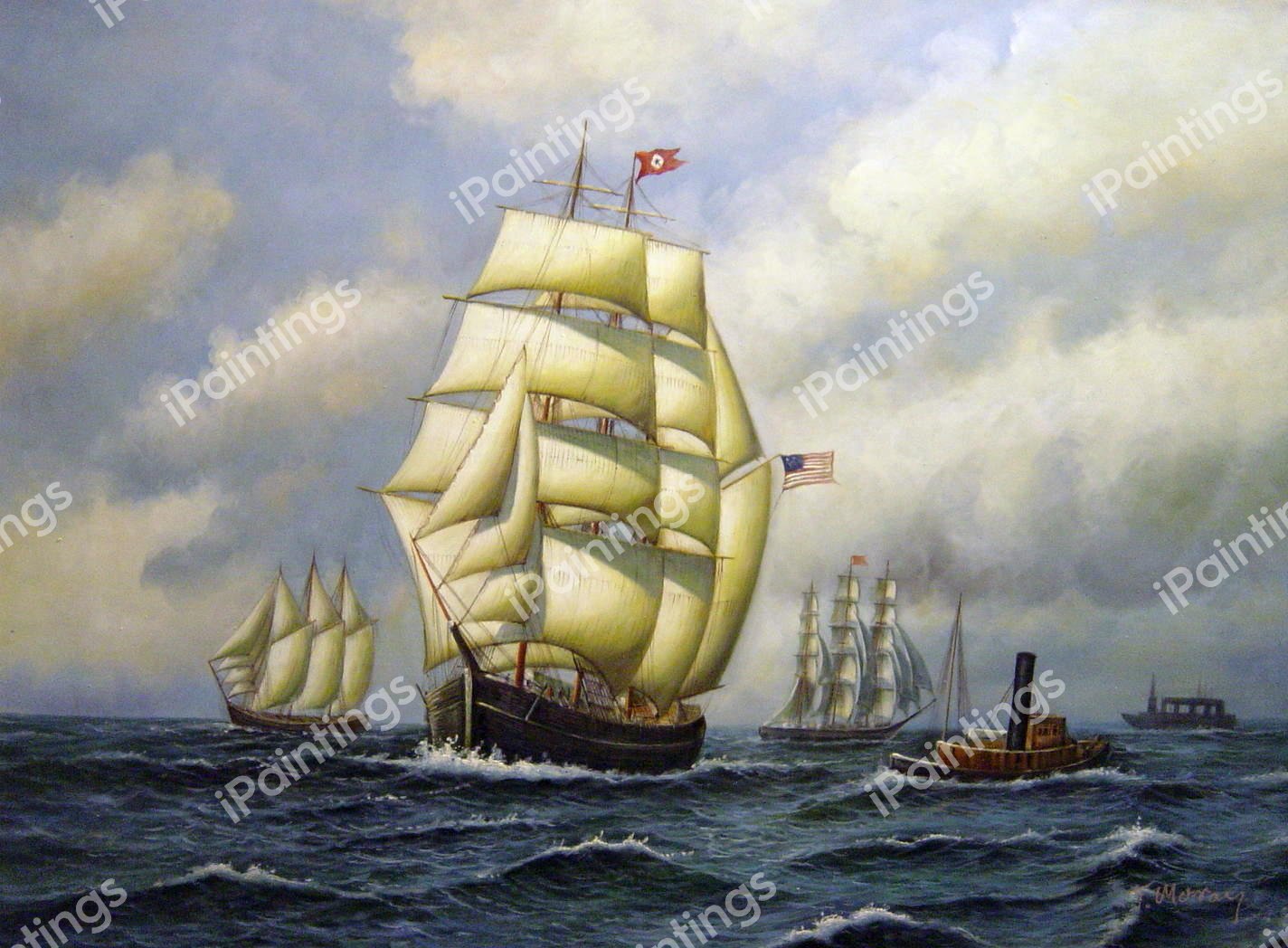 Onaway. The painting by Antonio Jacobsen