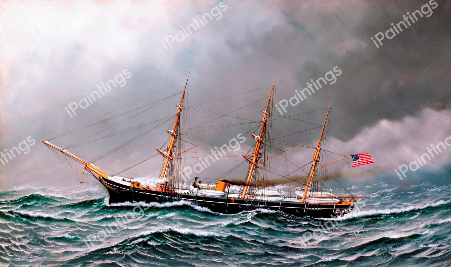 U.S.S. Galena. The painting by Antonio Jacobsen