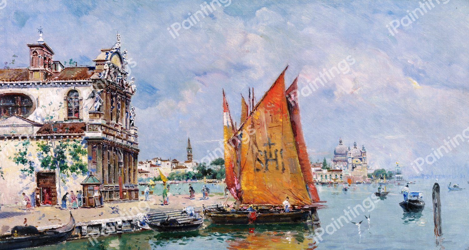 Venice. The painting by Antonio Maria de Reyna Manescau