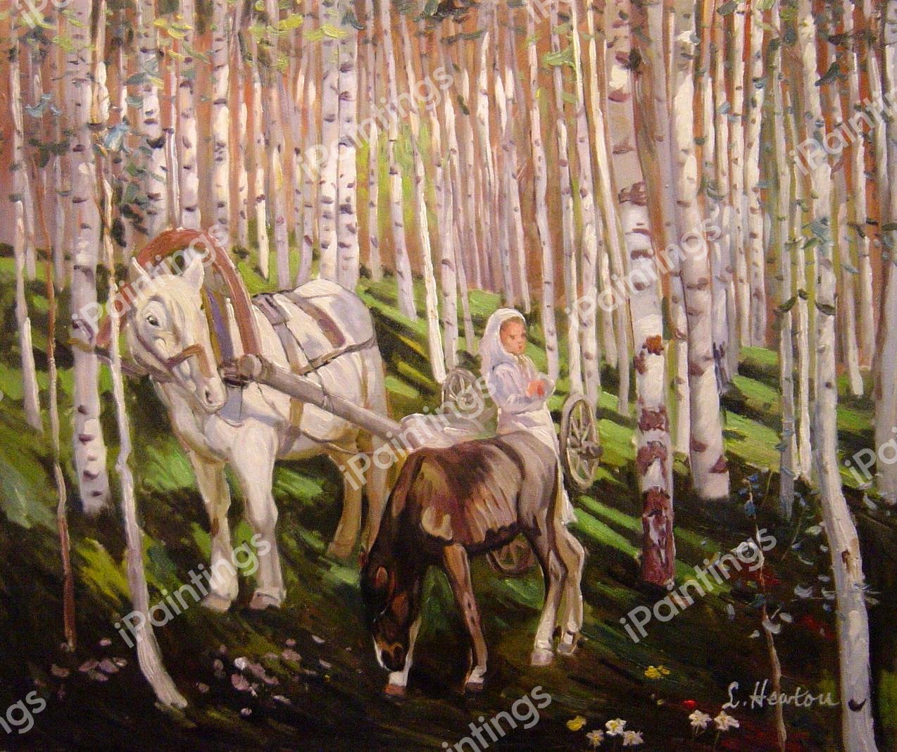 In The Forest. The painting by Arkady Alexandrovich Rylov