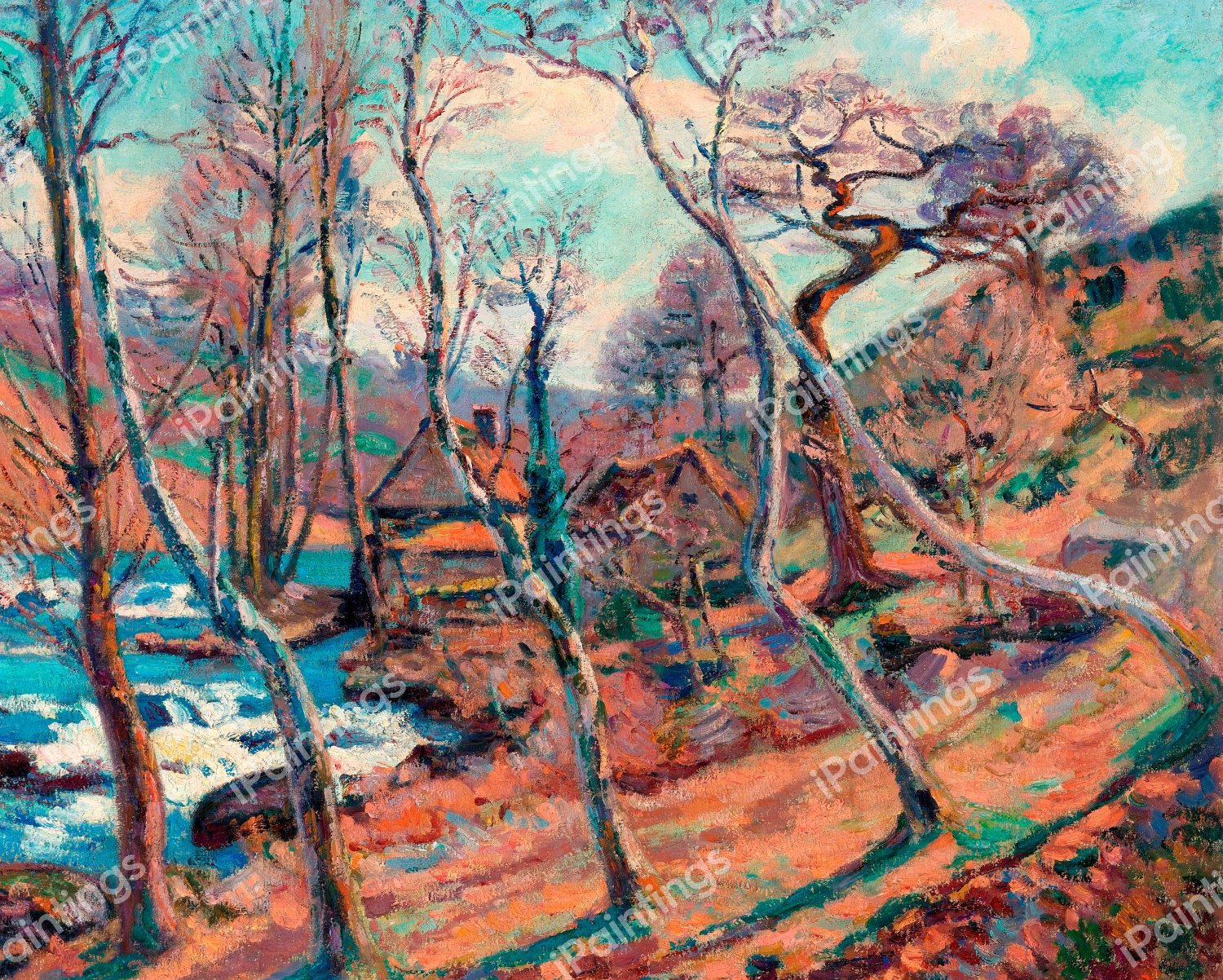 Mill at Bouchardon, 1900. The painting by Armand Guillaumin