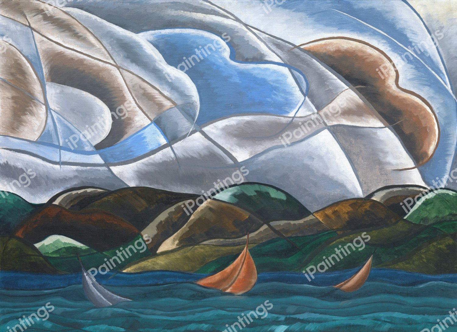 Clouds and Water. The painting by Arthur Dove