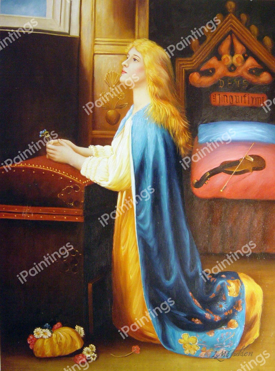 Forget Me Not. The painting by Arthur Hughes