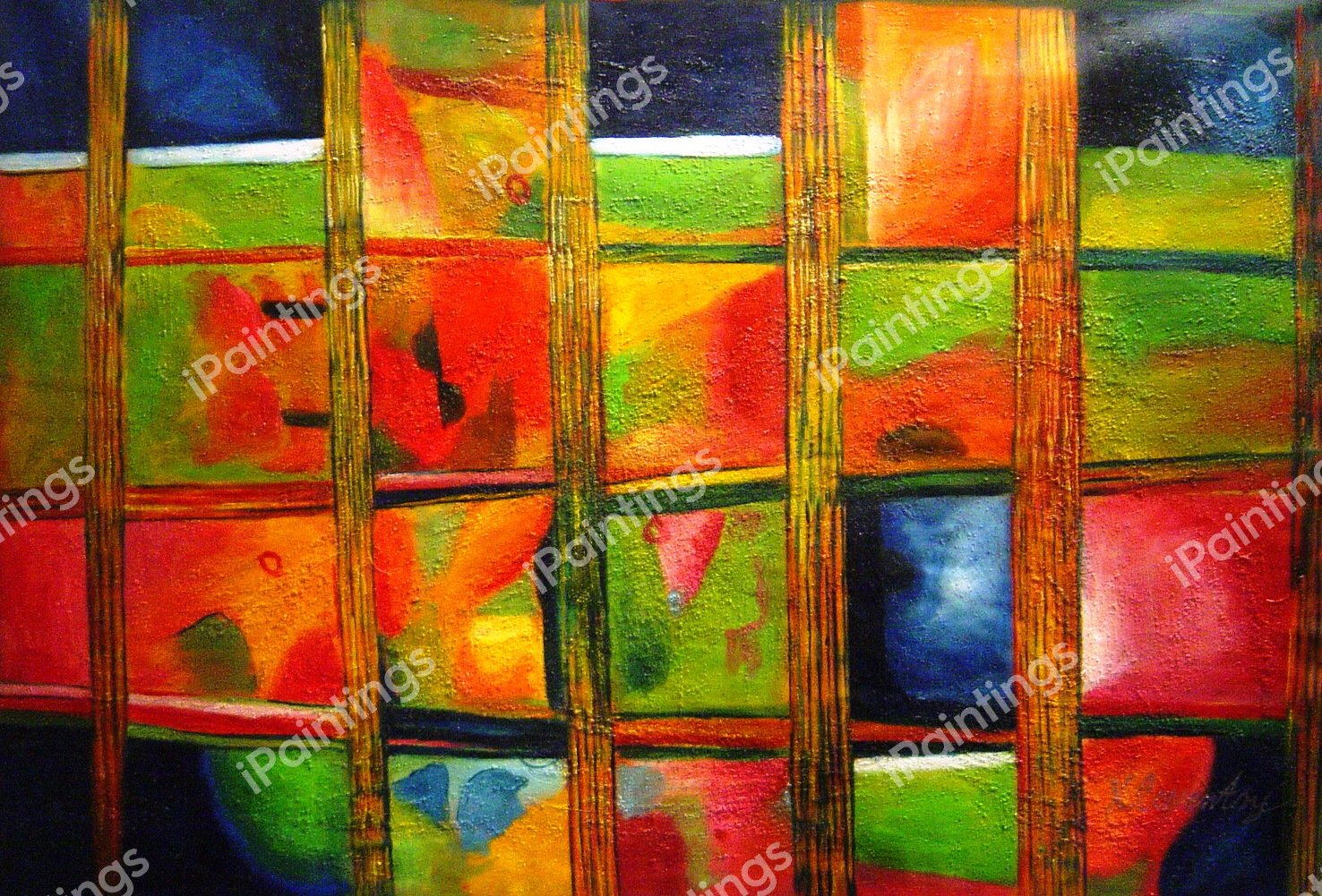 Artistic Abstract Blocks. The painting by Our Originals