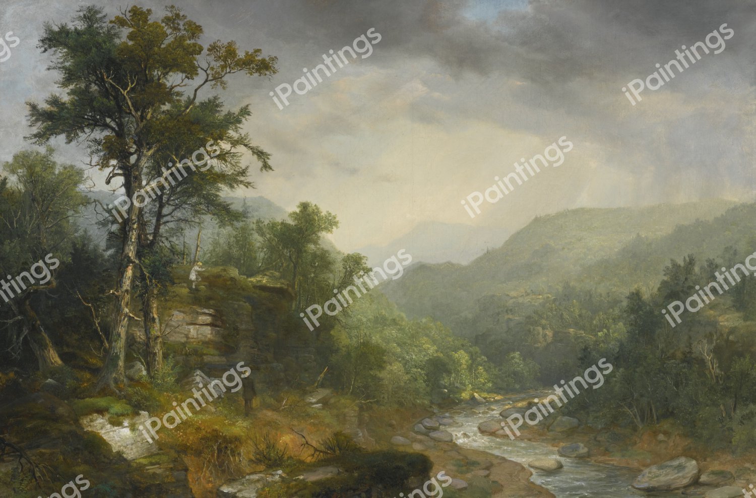 A Showery Day Among the Mountains. The painting by Asher Brown Durand