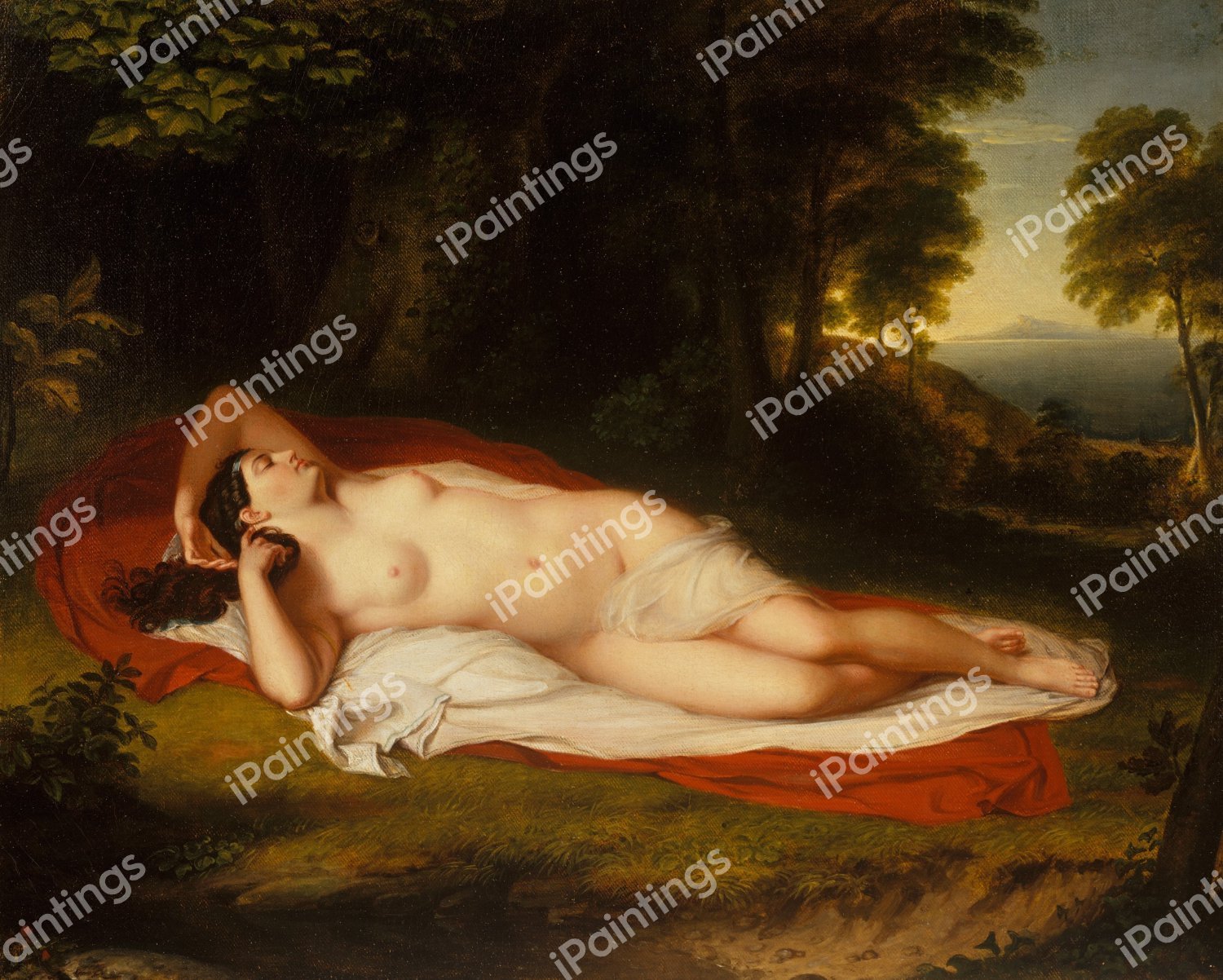 Ariadne. The painting by Asher Brown Durand