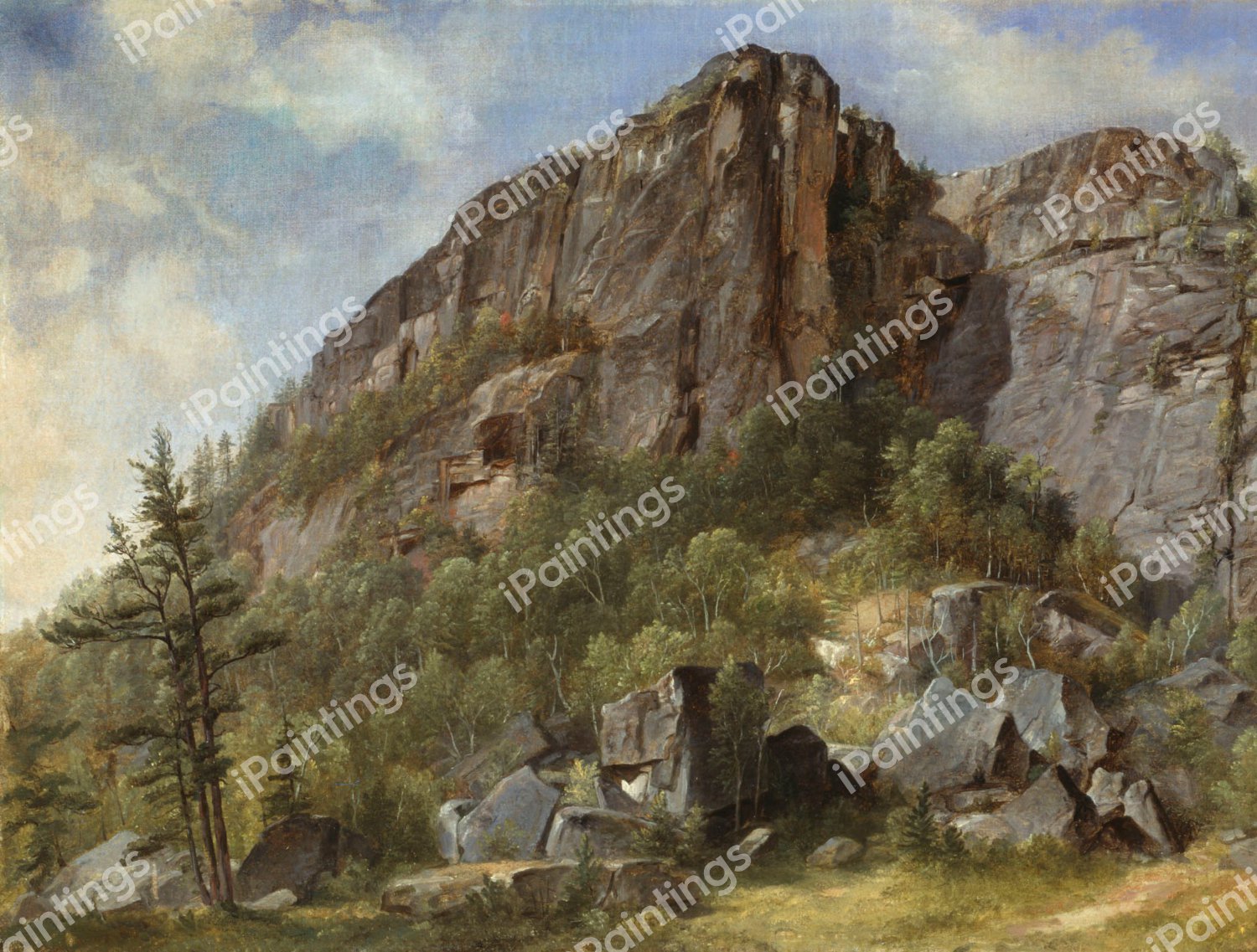 Cathedral Ledge. The painting by Asher Brown Durand