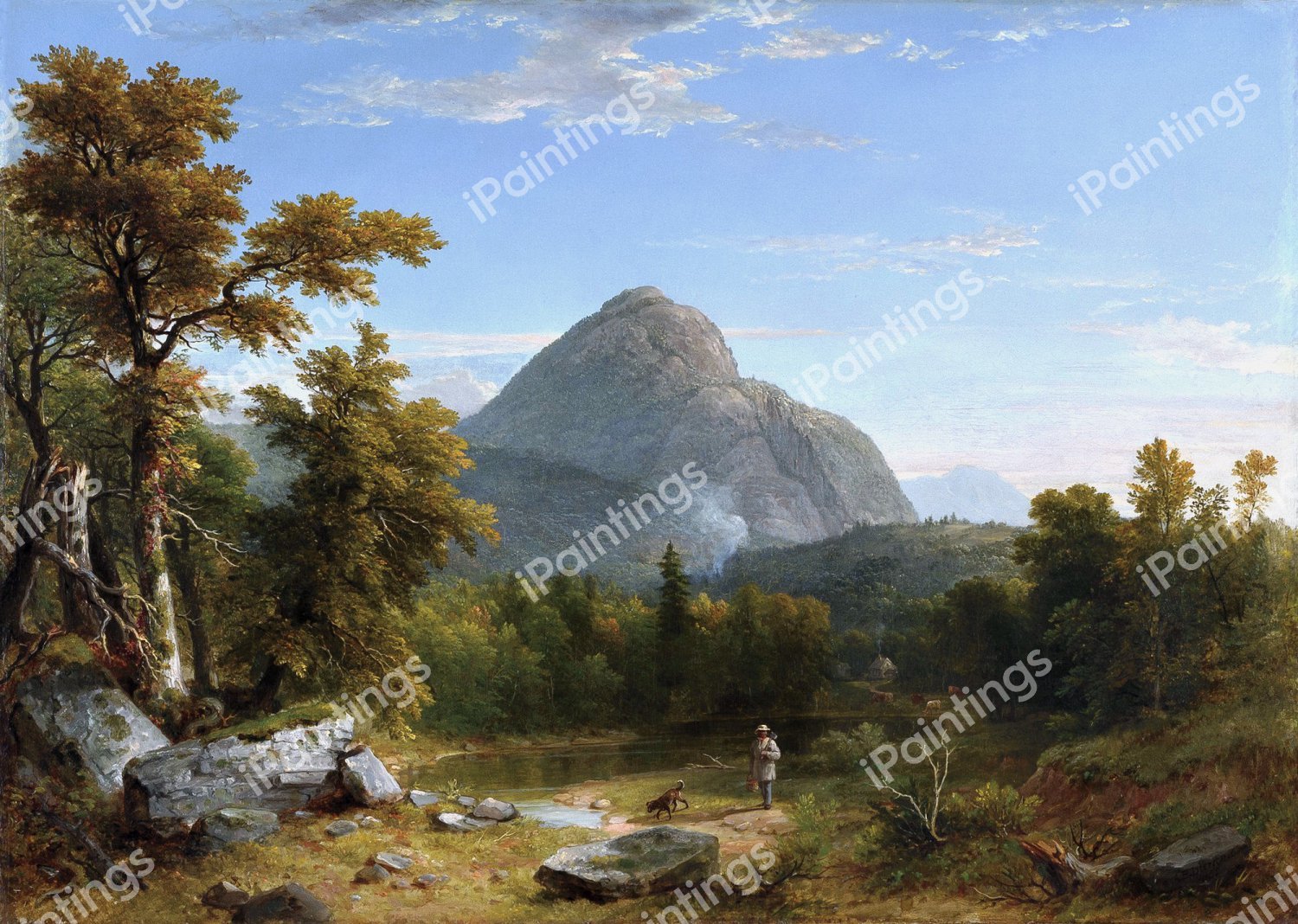 Landscape, Haystack Mountain, Vermont. The painting by Asher Brown Durand