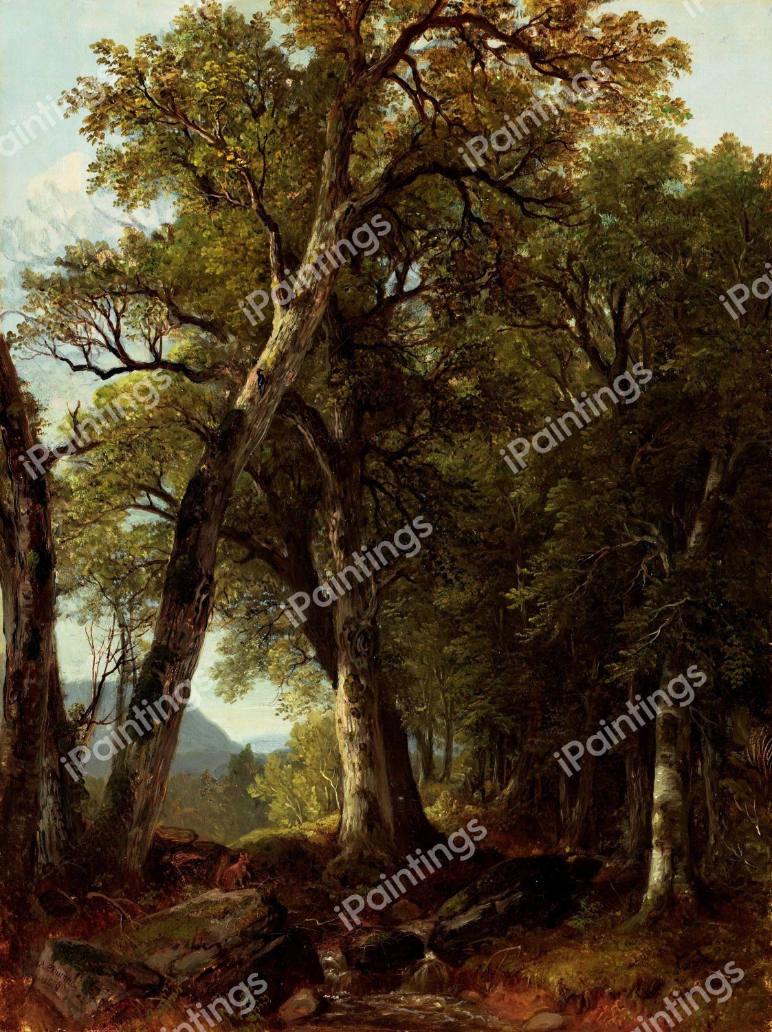 The Catskills. The painting by Asher Brown Durand