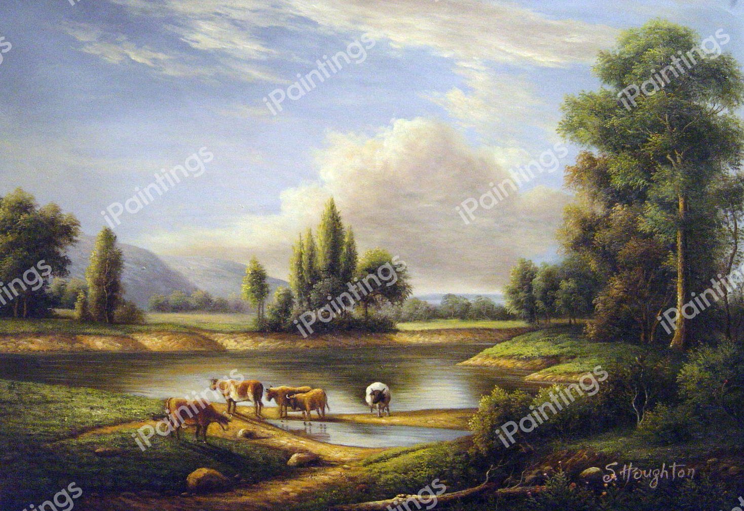 View of Esopus Creek, Ulster County, New York. The painting by Asher Brown Durand