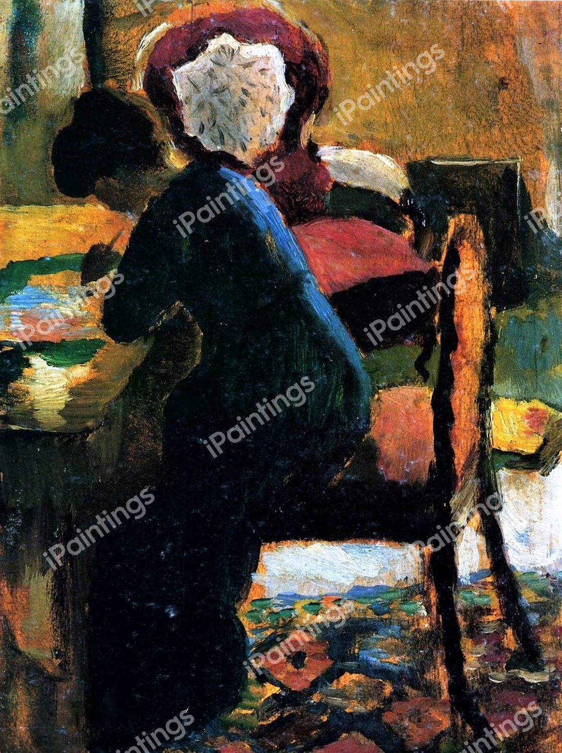 Elisabeth at the Table. The painting by August Macke