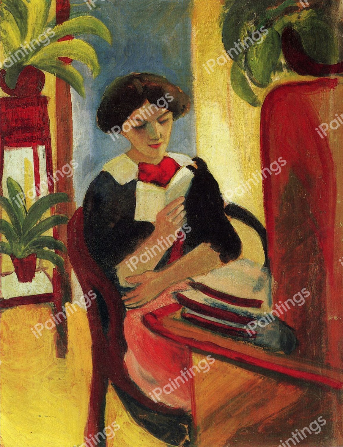Elizabeth Reading. The painting by August Macke