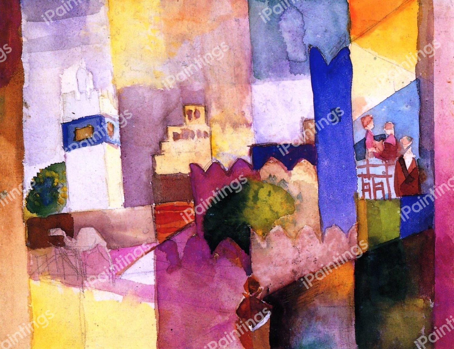 Kairouan III. The painting by August Macke