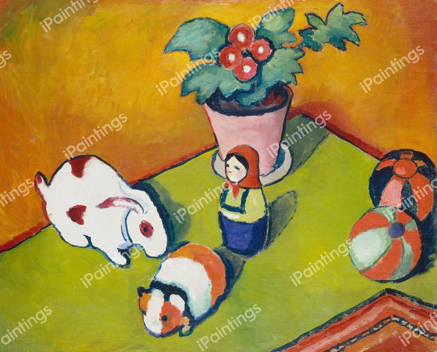 Little Walter's Toys. The painting by August Macke