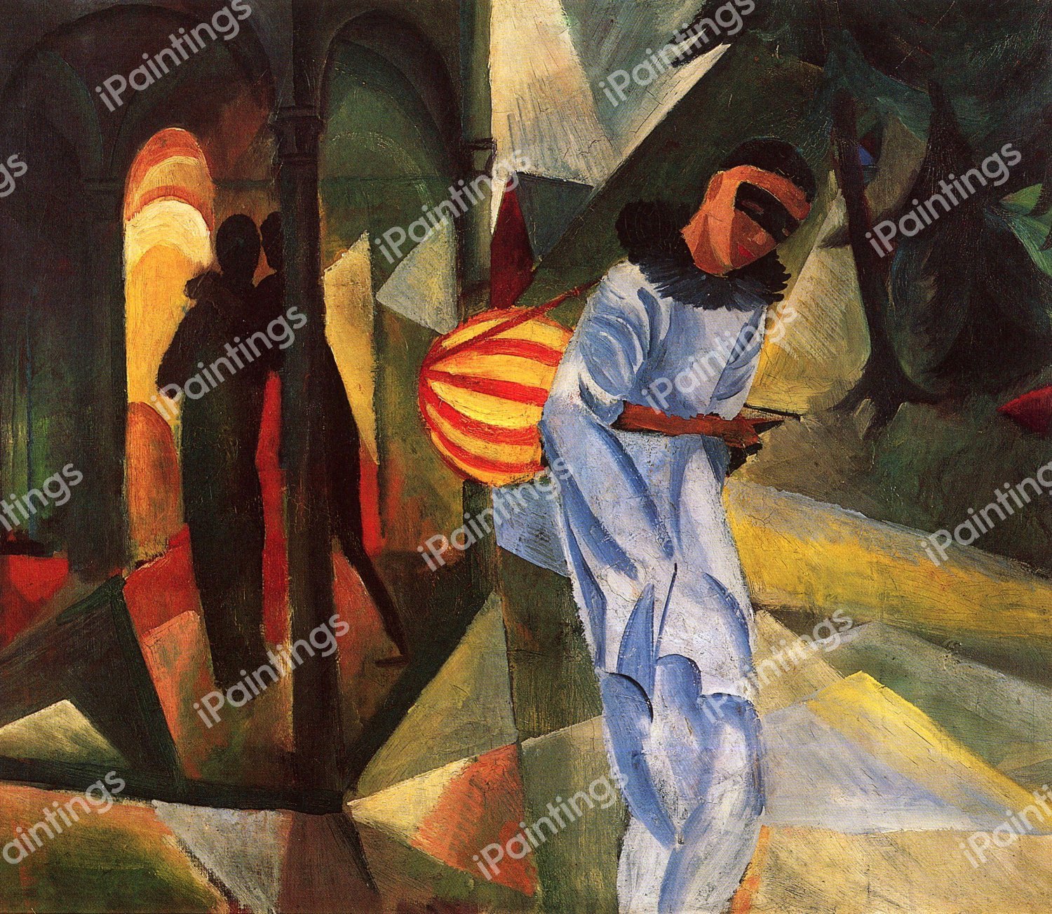 Pierrot. The painting by August Macke