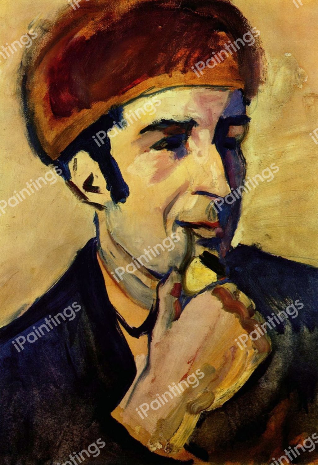 Portrait of Franz Marc. The painting by August Macke