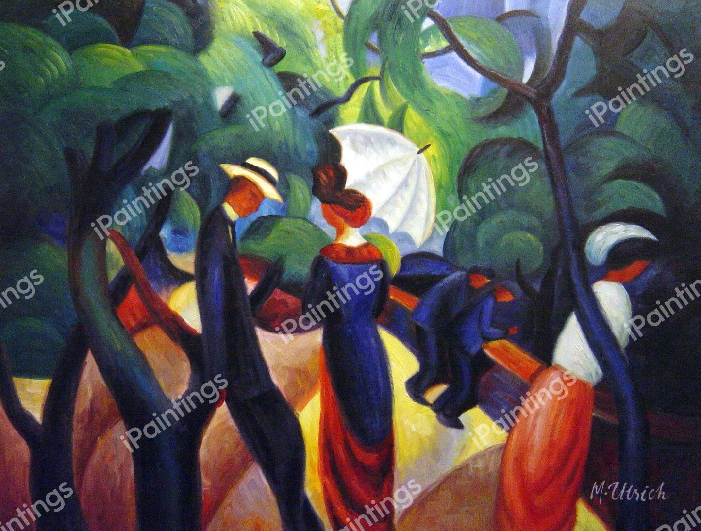 Promenade. The painting by August Macke