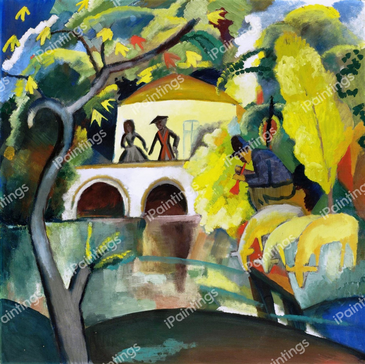 Rokoko. The painting by August Macke