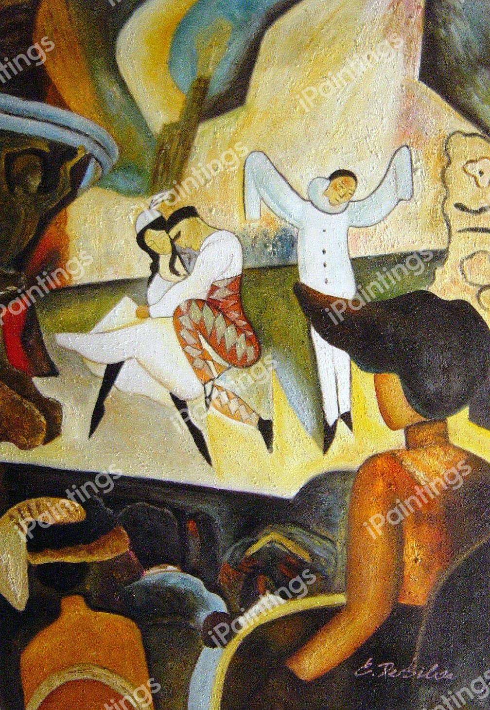 Russian Dance. The painting by August Macke