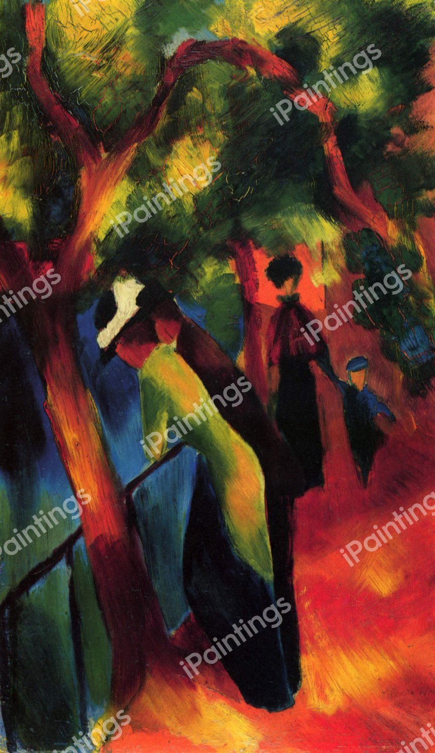 Sunny Way. The painting by August Macke