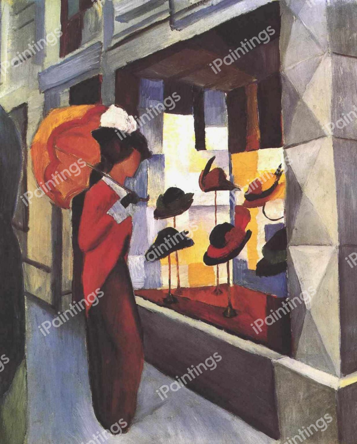 The Hat Shop. The painting by August Macke