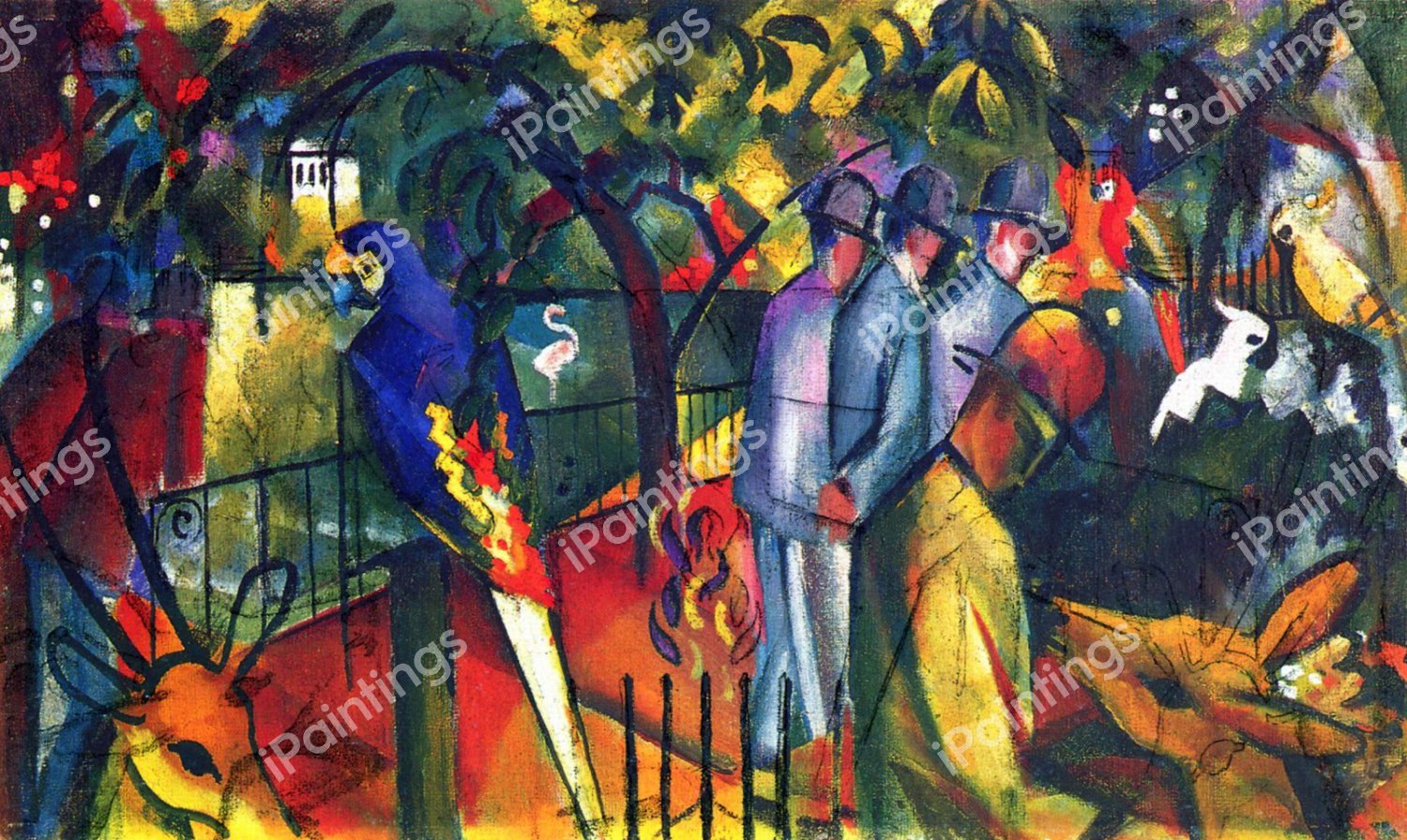 The Zoological Garden. The painting by August Macke