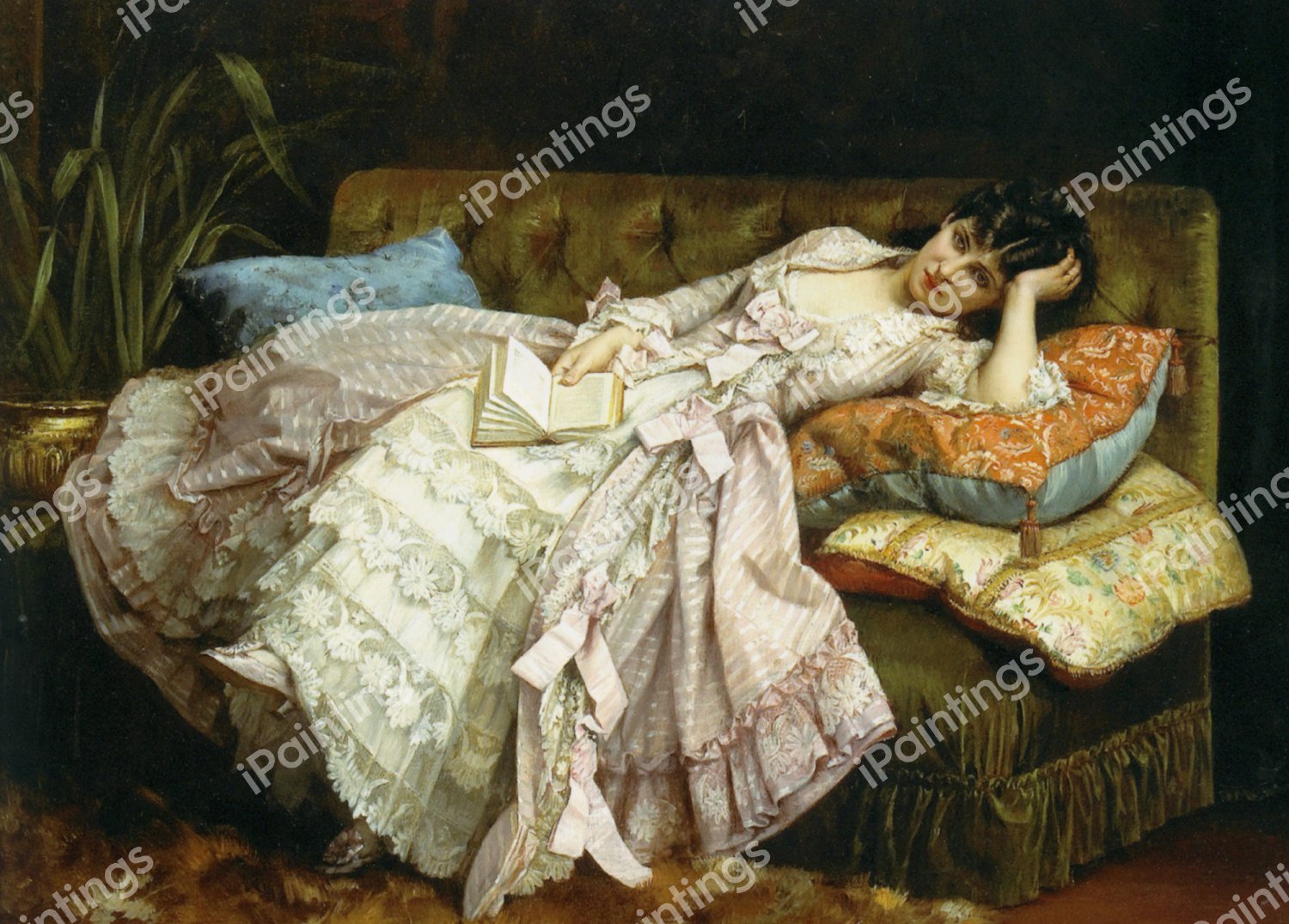 Dolce Far Niente. The painting by Auguste Toulmouche