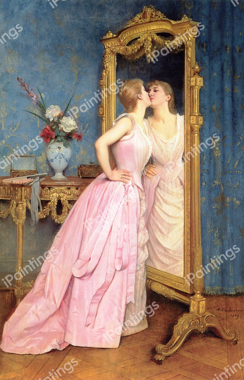 Vanity. The painting by Auguste Toulmouche