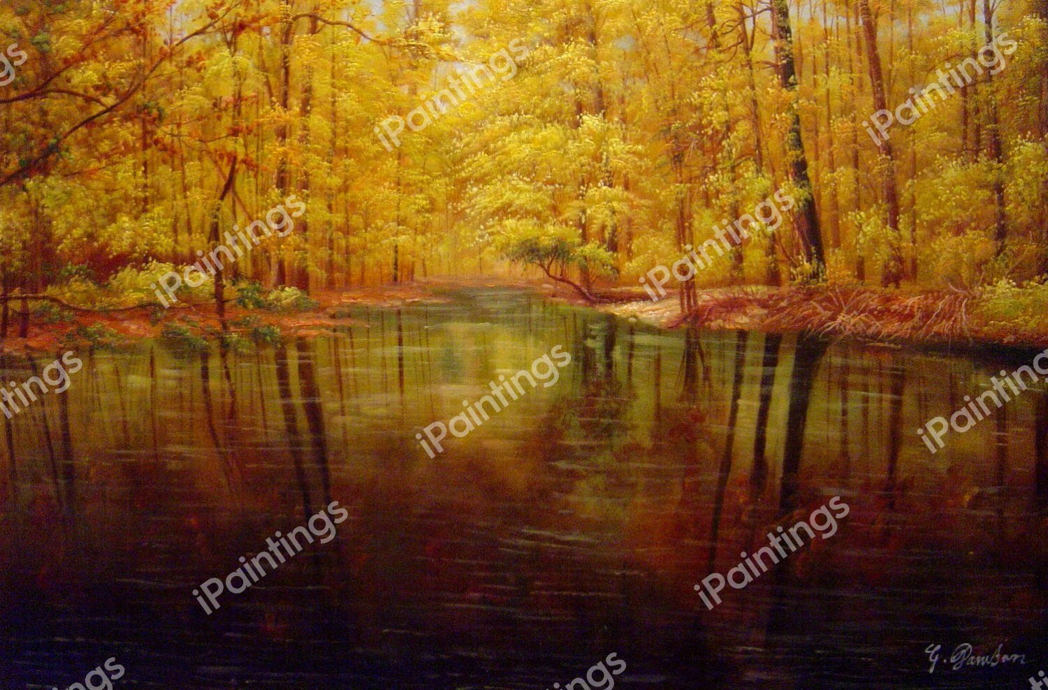 Autumn Reflections. The painting by Our Originals