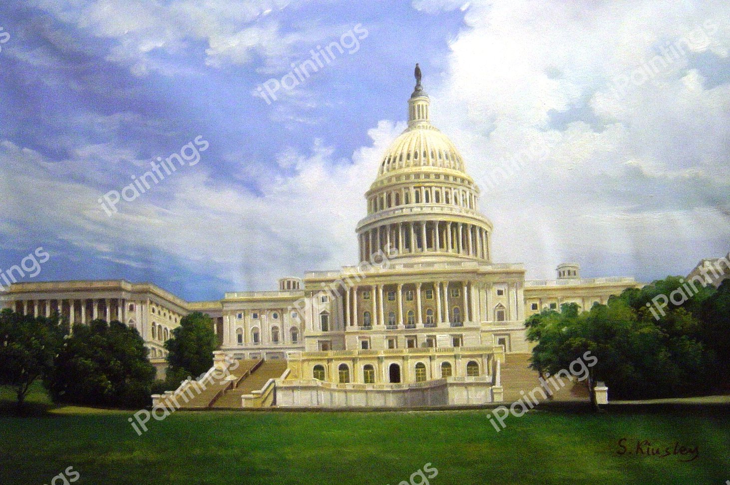 Awe Inspiring U.S. Capitol. The painting by Our Originals
