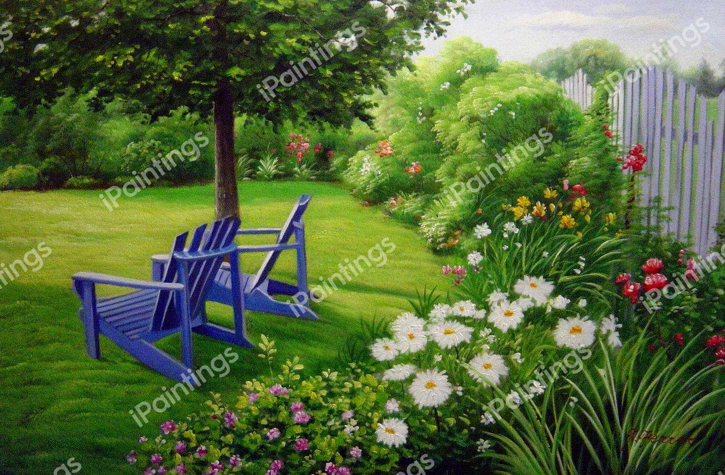 Backyard Tranquility. The painting by Our Originals