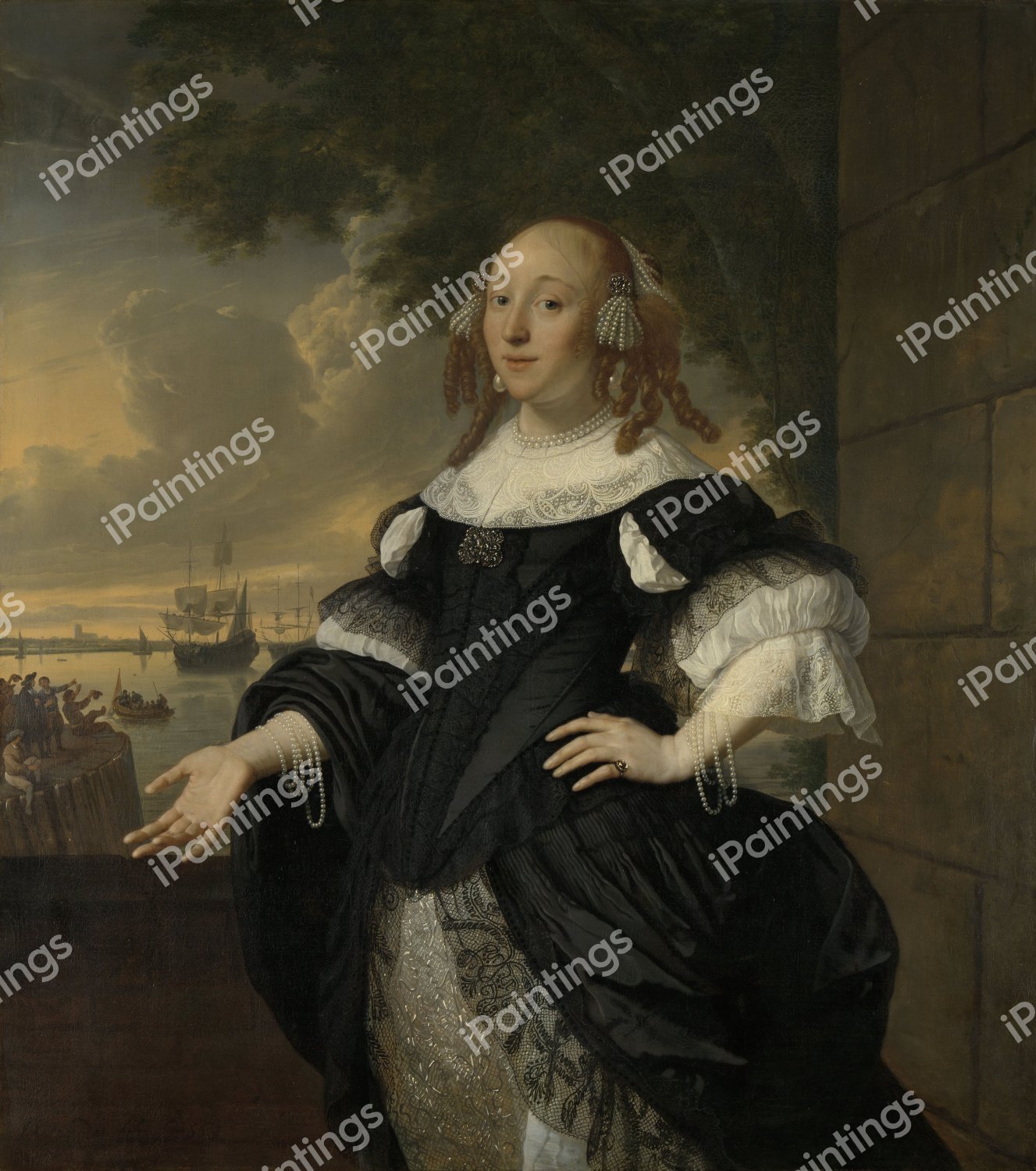 Portrait of Geertruida den Dubbelde. The painting by Bartholomeus van der Helst
