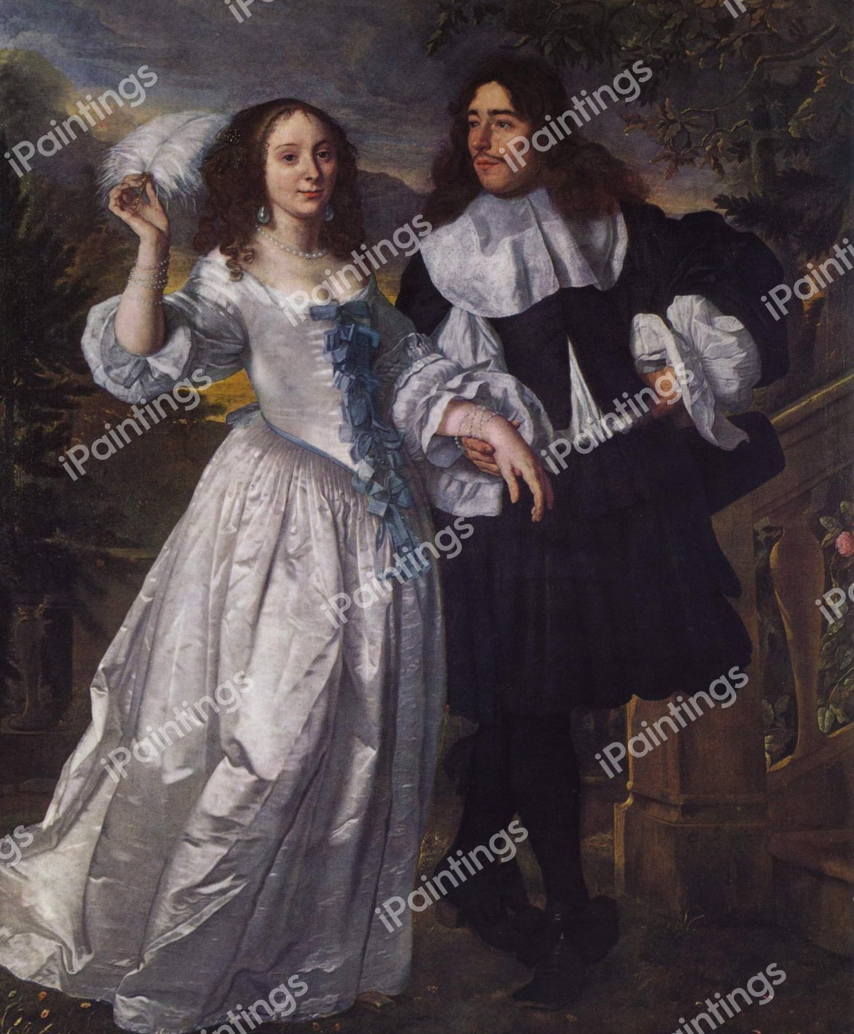 The Young Couple. The painting by Bartholomeus van der Helst