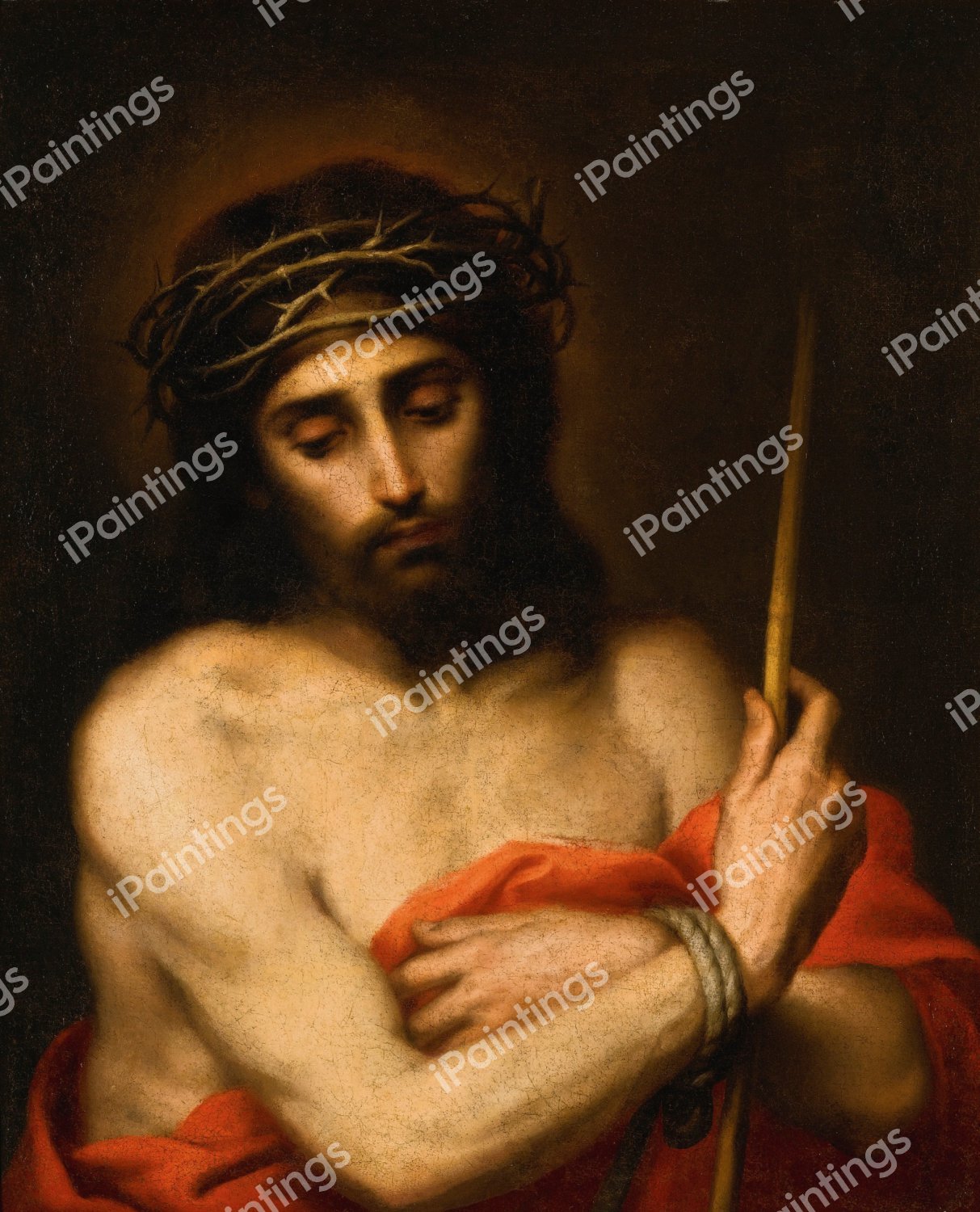 Behold the Man, Jesus Christ (Ecce Homo). The painting by Bartolome Esteban Murillo