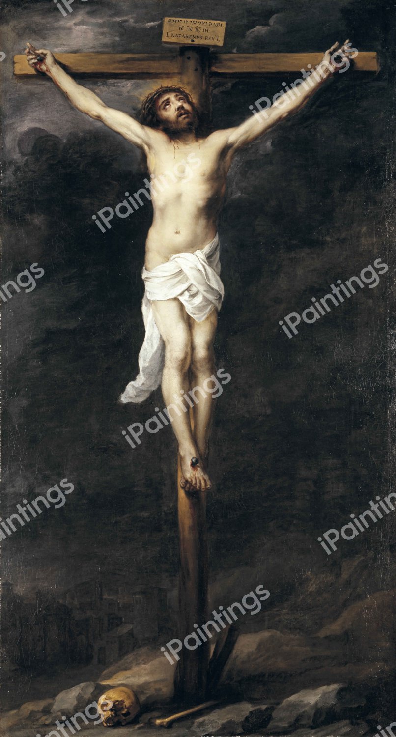 Christ on the Cross. The painting by Bartolome Esteban Murillo