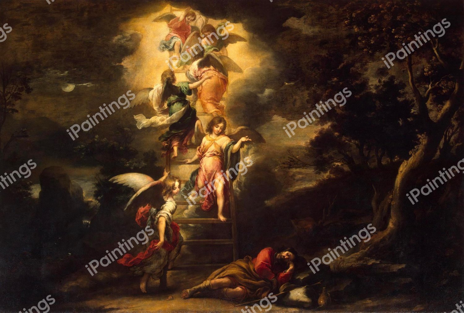Jacob's Dream. The painting by Bartolome Esteban Murillo