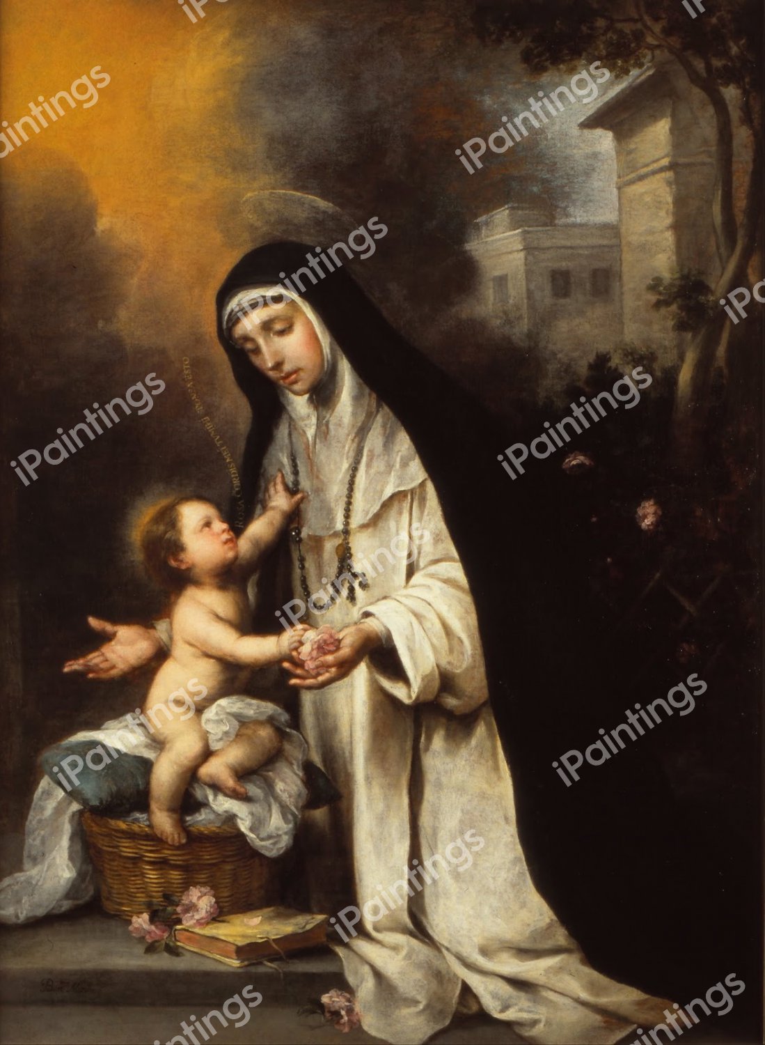 Saint Rose of Lima. The painting by Bartolome Esteban Murillo