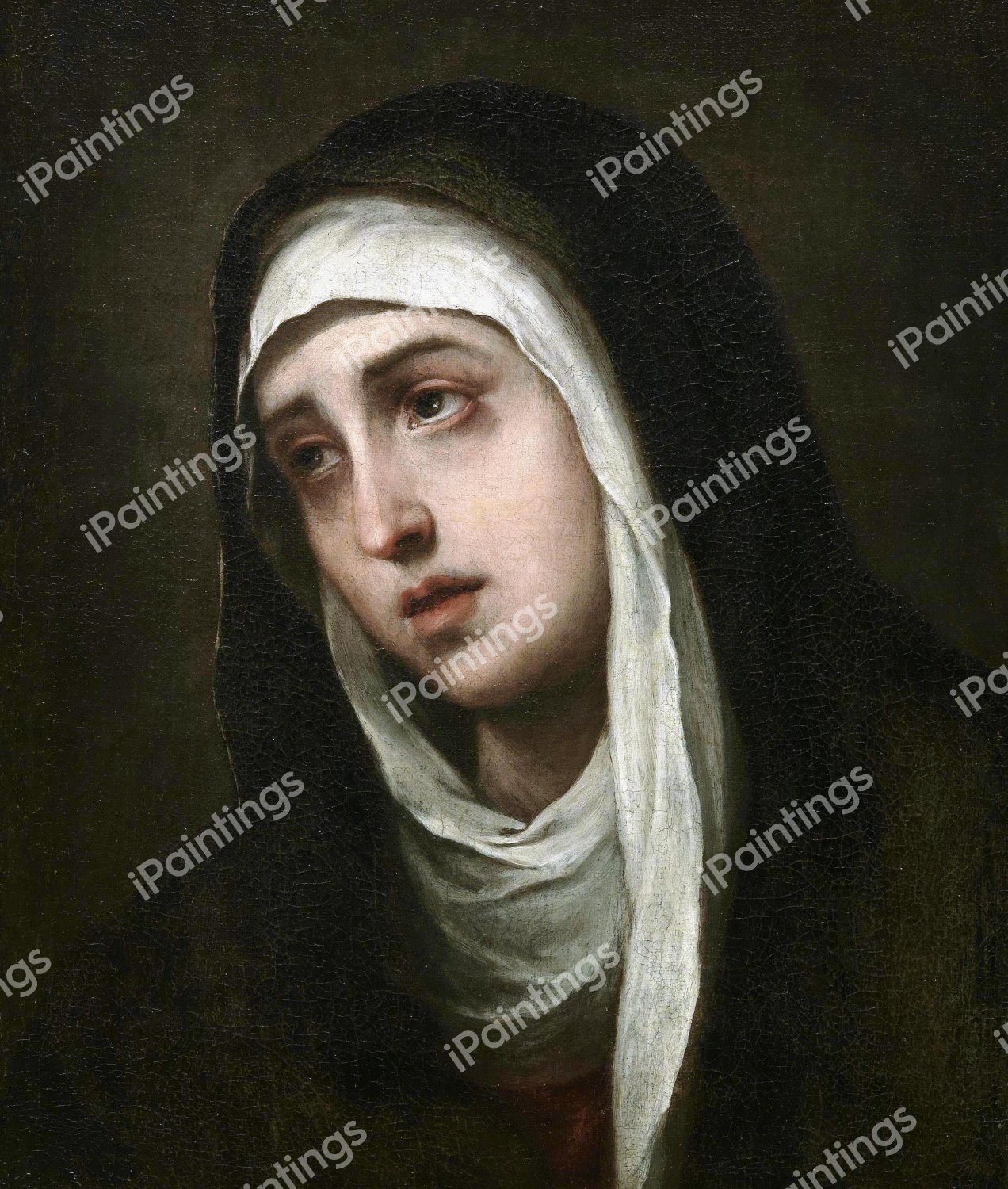 The Holy Virgin of the Sorrows. The painting by Bartolome Esteban Murillo